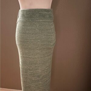 Free People Sage Green Pencil Skirt